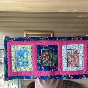 NWT Hand Crafted Alaskan Wildflowers Wall Hanging or Runner
